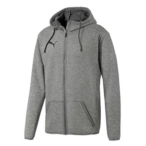 Puma liga casual hoody jacket, giacca uomo, grigio (medium gray heather black), s