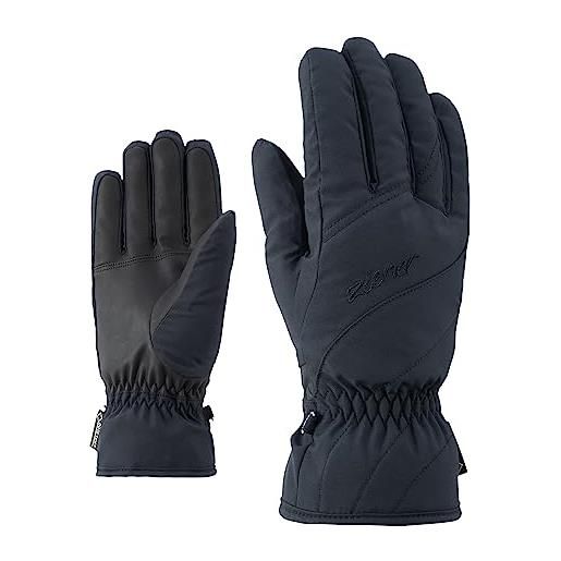 Ziener kimal gtx - guanti da sci da donna per sport invernali | impermeabili, traspiranti, neri, 6