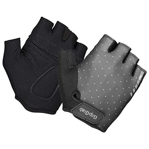 GripGrab women's rouleur entry-level half finger padded, guanti da ciclismo estivi, grigio, l
