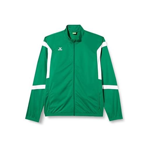 Erima classic team, giacca da allenamento unisex - adulto, smeraldo/bianco, 4xl