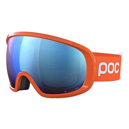 POC fovea clarity comp +, occhiali da sci unisex-adulto, hydrogen white/spektris blue, taglia unica