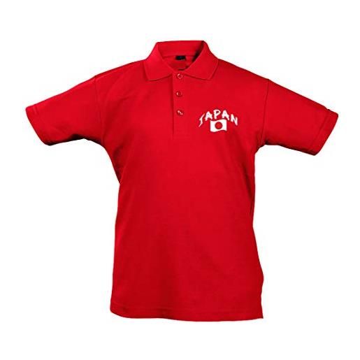 Supportershop - polo rugby giappone, bambini, 5060672803380, rosso, fr: xl (taille fabricant: 10 ans)