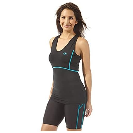 Ultrasport 10282 pantaloni jogging per donna con funzione quick dry, corti, nero, m