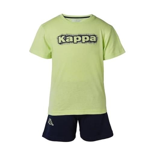 Kappa unisex - bambini kelim tuta da ginnastica, verde/azul, 4y