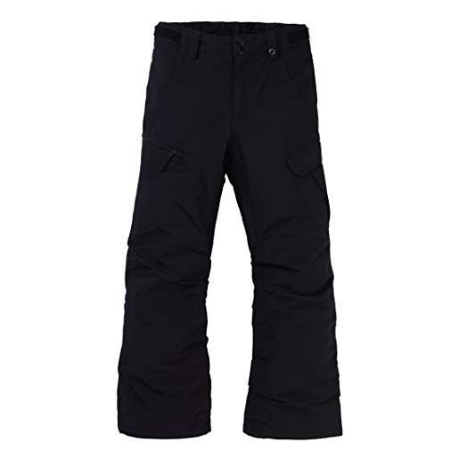 Burton exile cargo, pantaloni da snowboard bambino, true black, xs