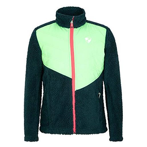 Ziener joany junior, giacca isolata/ibrida, imbottita, calda, funzionale bambina, verde spruzzo, 128