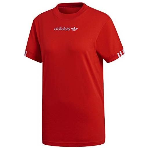 adidas coeeze t shirt, maglietta donna, rosso (rojact), 34