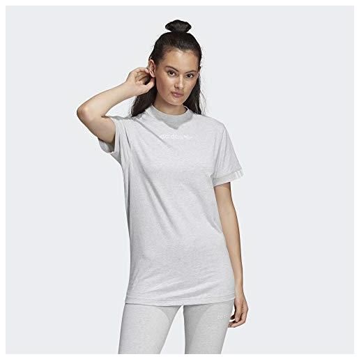adidas coeeze t shirt, maglietta donna, grigio (light grey heather), 38