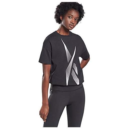 Reebok sr graphic tee - maglietta da donna smoind, 2xs