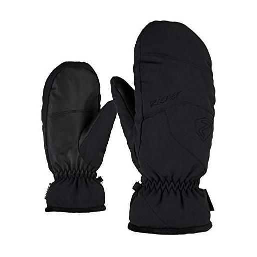 Ziener karril gtx mitten lady glove, guanti da sci/sport invernali, impermeabili, traspiranti donna, nero, 8