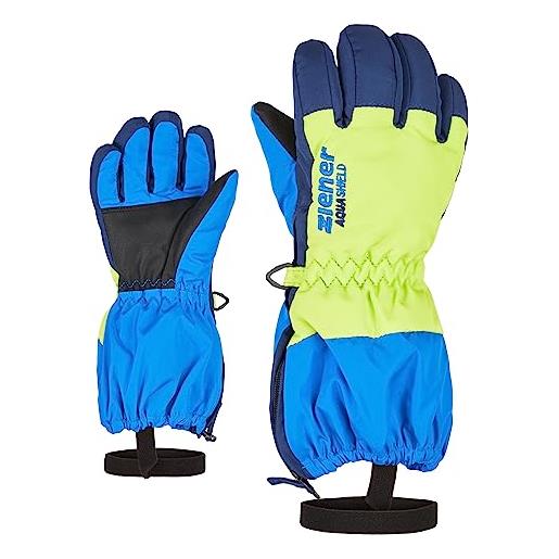Ziener levio as(r) minis glove, guanti da sci/sport invernali, impermeabili, traspiranti unisex baby, viola scuro, 128