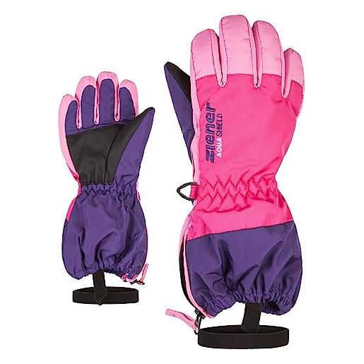 Ziener levio as(r) minis glove, guanti da sci/sport invernali, impermeabili, traspiranti unisex baby, persiano blu, 128