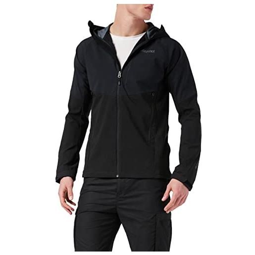 Marmot rom jacket giacca morbida, giacca per esterni, giacca a vento, idrorepellente, traspirante, uomo, black, l