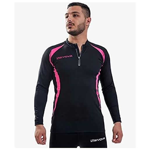 GIVOVA running long shirt nero/fuxia tg. 2xl