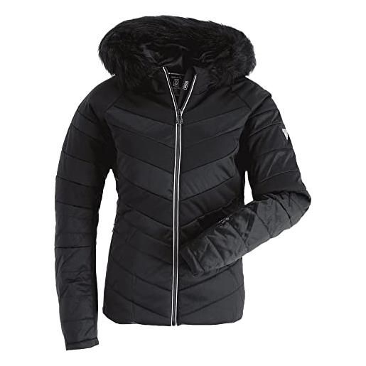Dare 2B dazzling giacca da sci impermeabile traspirante cuciture nastrate con cappuccio isolante, isotermica donna, nero/bianco, fr: m (taglia produttore: 12)