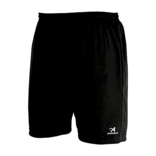 Asioka 230/16 n pantaloni pantaloncini, unisex bambini, 230/16n, nero, xs (12-14)