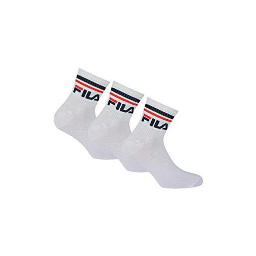 Fila f9398, calze unisex, white, 43/46