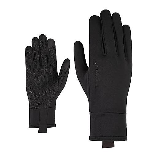 Ziener isanto touch glove - guanti sportivi per attività all'aria aperta, unisex, 802044, nero, 11