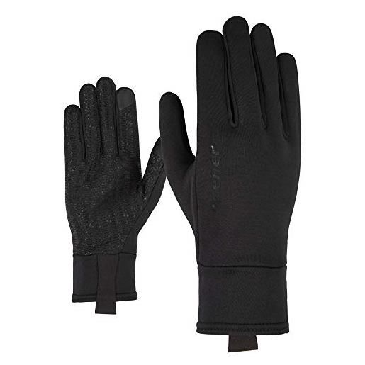 Ziener isanto touch glove - guanti sportivi per attività all'aria aperta, unisex, 802044, nero, 11
