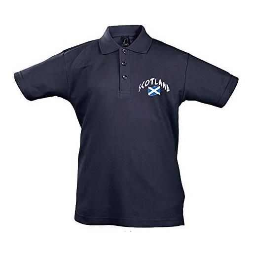 Supportershop - polo rugby scosse, bambini, 5060672802277, blu, fr: l (taille fabricant: 8 ans)