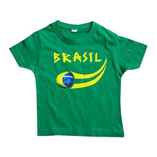Supportershop da ragazzo brasil fan t-shirt, ragazzi, 5060360360904, green, 12 anni