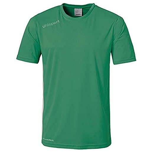 uhlsport essential trikot, maglietta unisex-bambini, grün/weiß, 104