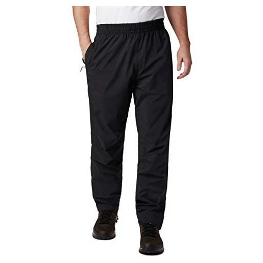Columbia evolution valley, pantaloni antipioggia, uomo, nero (black), l r