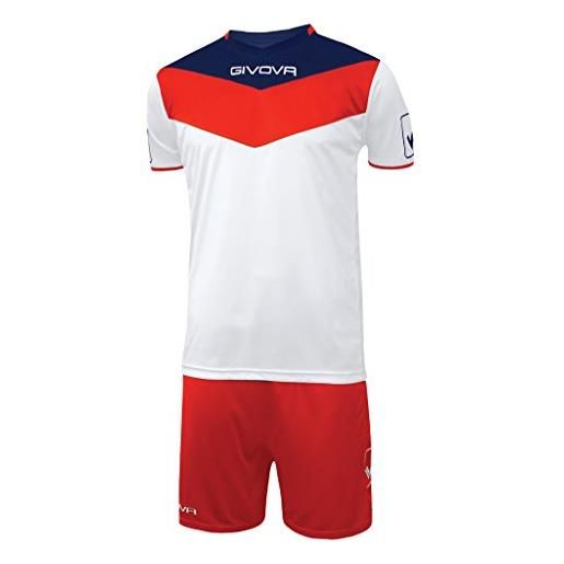 Givova kitc53, kit campo unisex - adulto, rosso/bianco, s