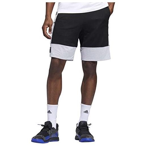 adidas harden short2, pantaloncini sportivi uomo, black/white, xs