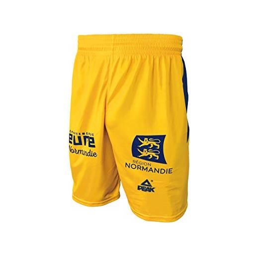 ALM Evreux Basket alm evreux - pantaloncini da basket ufficiali per bambini 2019-2020, bambini, short_dom_evreux, giallo, fr: xxs (taille fabricant: 10 ans)