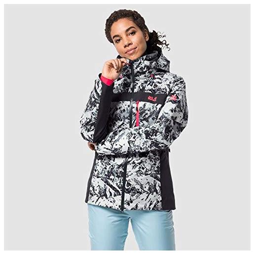 Jack Wolfskin panorama peak giacca, donna, ebony all over, xs