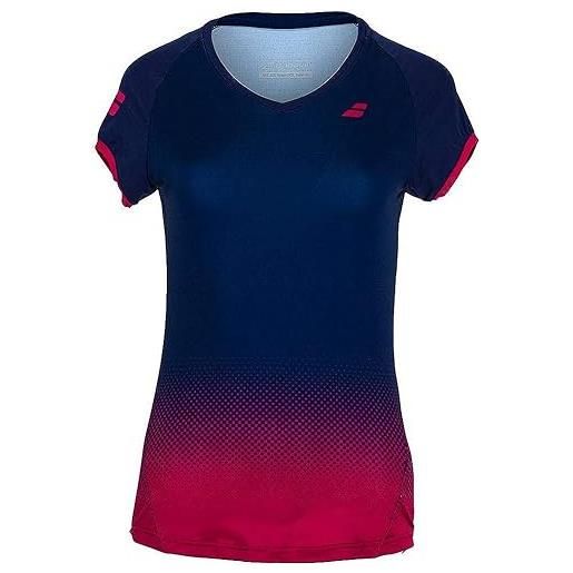 Babolat compete cap sleeve top w, maglietta donna, blu, rosso acceso (estate blue), xo