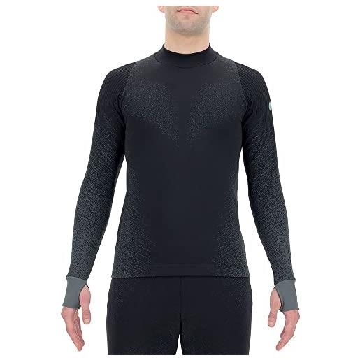 UYN maglia running exceleration - maniche lunghe con interno in pile, girocollo, flexy ribs e tecnologia terry aircell