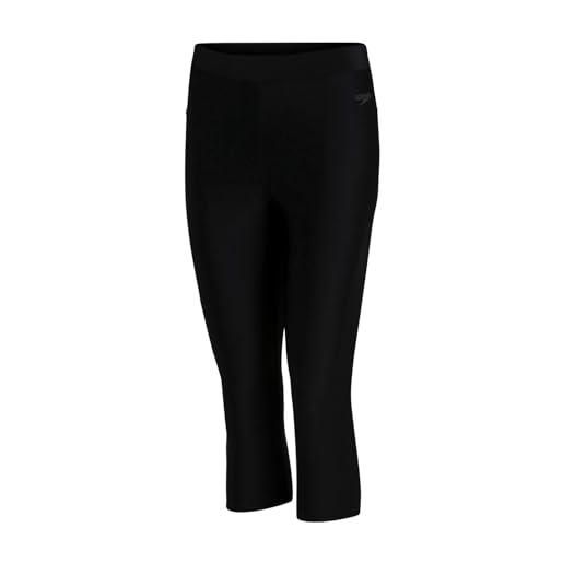 Speedo donna essential 3/4 pant pantaloni, nero, xxs