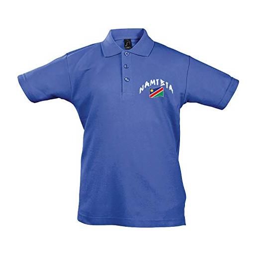 Supportershop - polo rugby namibie, bambini, 5060672803779, blu, fr: l (taille fabricant: 8 ans)