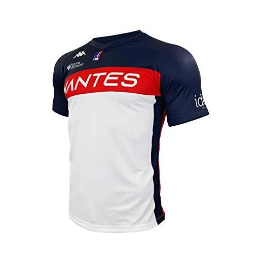 Nantes Basket nantes - maglia ufficiale da basket per bambini 2019-2020, bambini, maillot_dom_nantes, bianco, fr: xxs (taille fabricant: 6 ans)