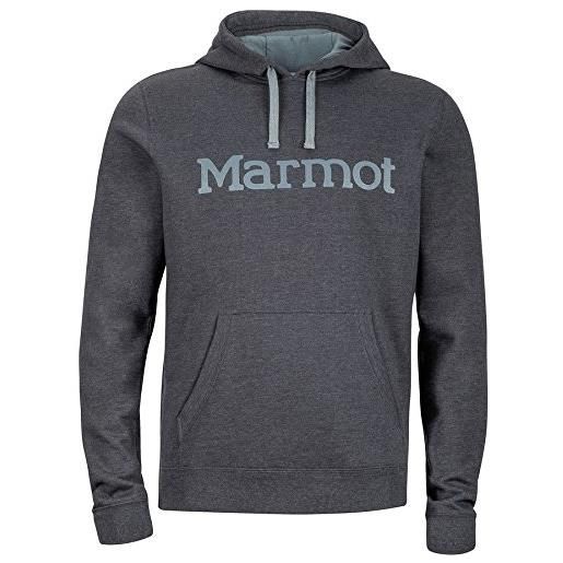 Marmot, felpa con cappuccio uomo, new slate grey heather, s
