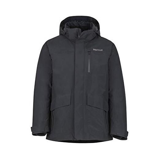 Marmot yorktown featherless jacket cappotto isolante, calda giacca da esterno, giacca a vento idrorepellente, antivento, uomo, black, xxl