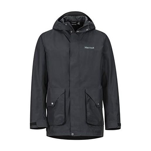 Marmot wend jacket giacca antipioggia rigida, impermeabile, antivento, impermeabile, traspirante, uomo, black, s