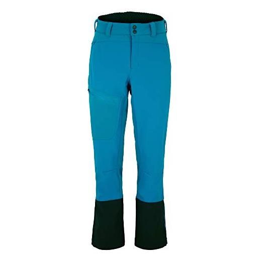 Ziener narak, pantaloni ibridi softshell | sci antivento, elastici, funzionali uomo, blu acciaio, 52