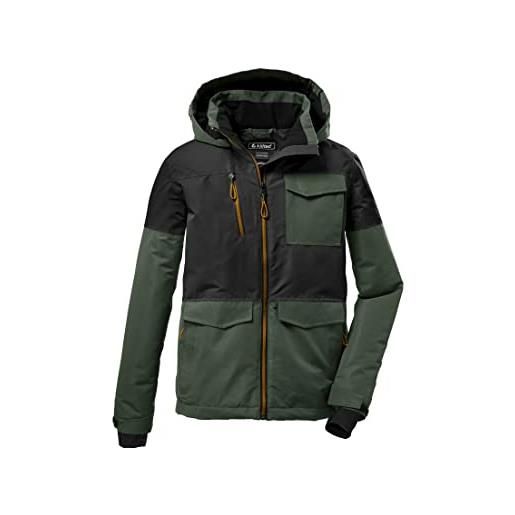 Killtec boy's giacca funzionale/giacca outdoor con cappuccio e paraneve kow 29 bys ski jckt, blu marino, 128, 37214-000