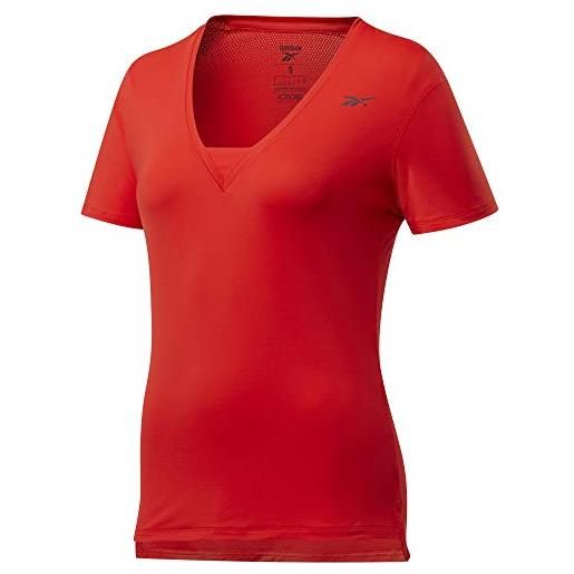 Reebok ts ac athletic tee, maglietta donna, rosso (insred), xxs