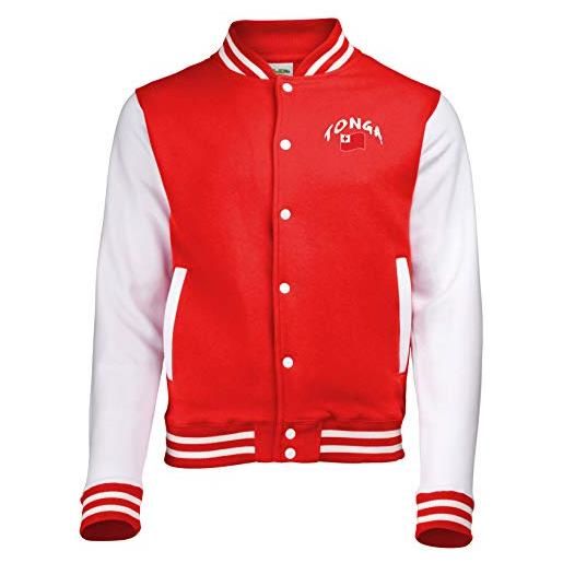 Supportershop tonga - giacca da bambino, colore: rosso e bianco, bambini, 5060672805094, rosso, fr: 2xl (taille fabricant: 12-13 ans)