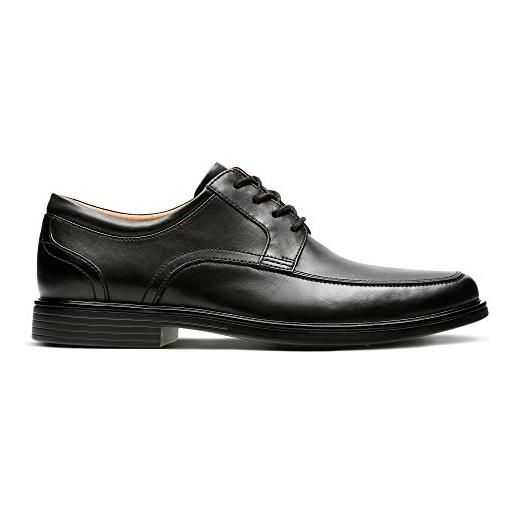 Clarks un aldric park, oxford uomo, nero black leather, 44.5 eu