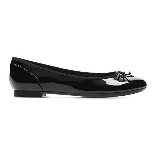 Clarks couture bloom, mocassini donna, nero black leather 1, 41.5 eu