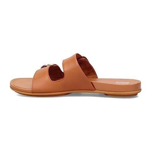 Fitflop gracie slides, sandali a ciabatta donna, marrone chiaro, 43 eu
