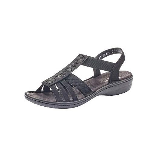 Rieker frühjahr/sommer 60870, sandali a punta chiusa donna, nero (black 00), 40 eu