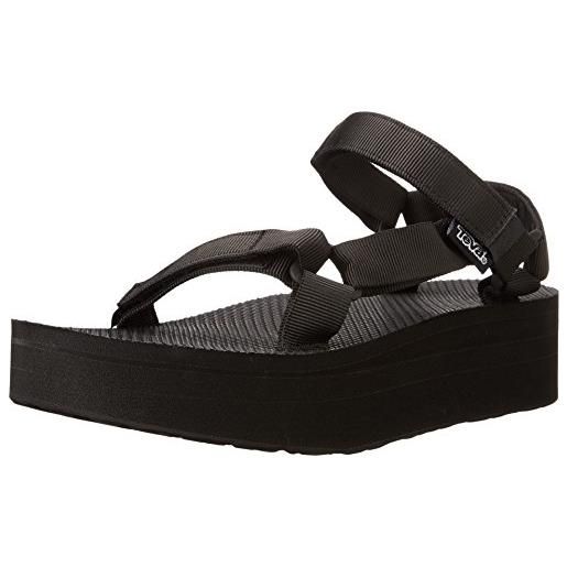 Teva original universal flatform w's, sandali con plateau donna, nero (black), 36 eu