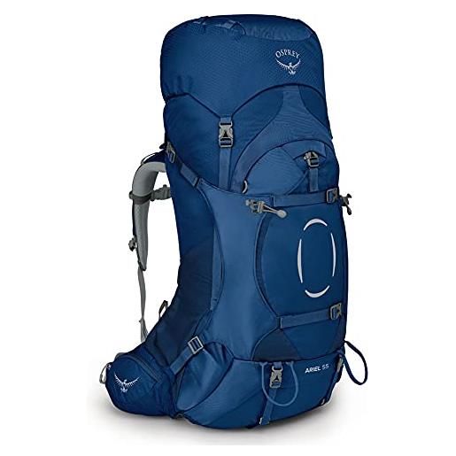 Osprey ariel 55 zaino da backpacking per donna, ceramic blue - wm/l