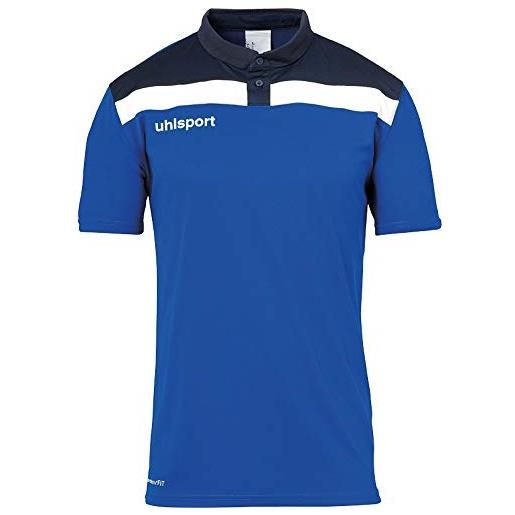 uhlsport offense 23 polo shirt, uomo, blu/blu oltremare/bianco, 4xl